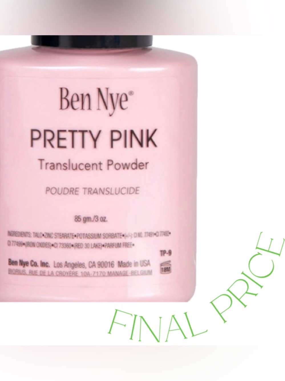 ✅ FINAL PRICE New/Sealed Ben Nye Pretty Pink Translucent Setting Powder 85g/3oz